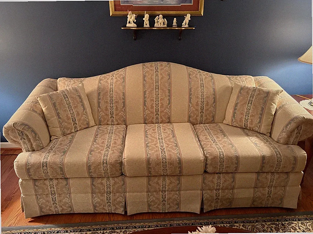 Bassett Furniture Living Room Sofa, Loveseat and Chair with Ottoman
