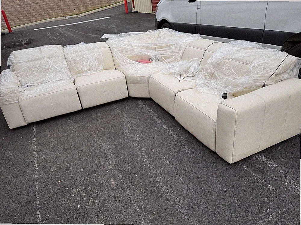 Bassett Leather Power Recliner couch