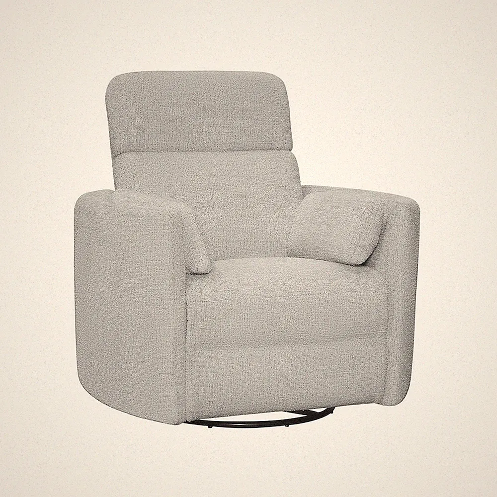 Radius - Angora Linen Manual Swivel Recliner
