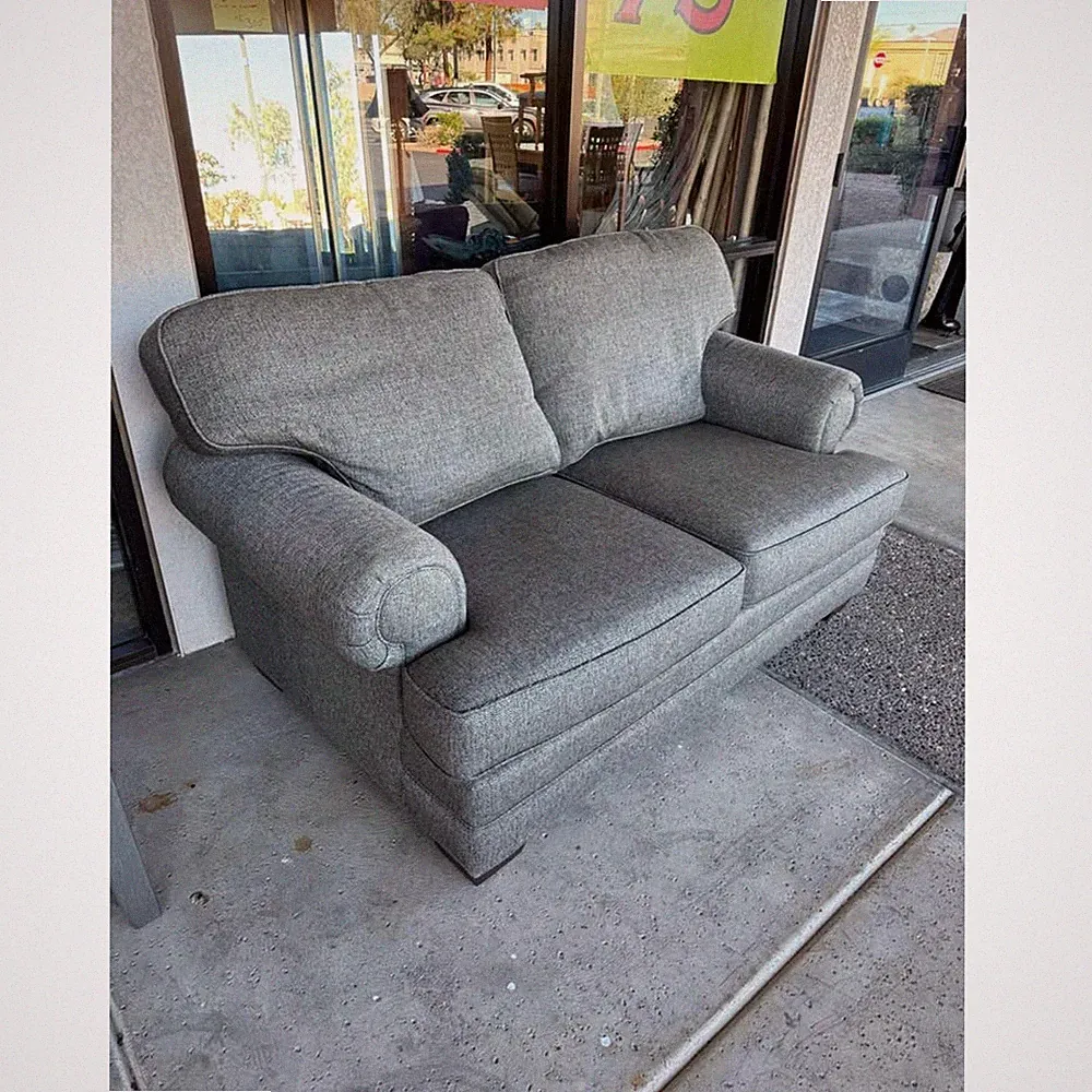 Very nice condition gray Bassett loveseat