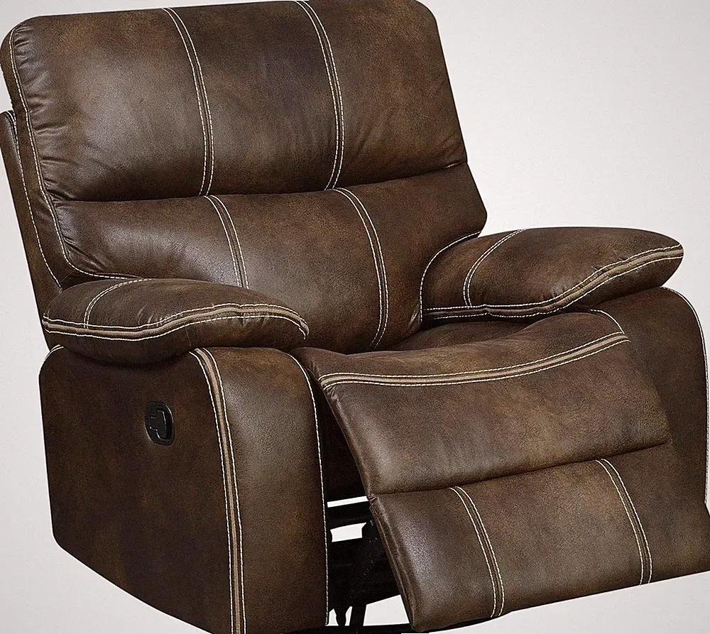 Zoey Chocolate Brown Swivel Recliner - Glide & Relax in Style